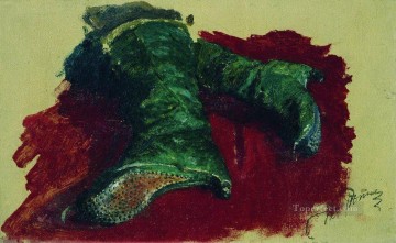 Ilya Repin Painting - boots of the prince 1883 Ilya Repin